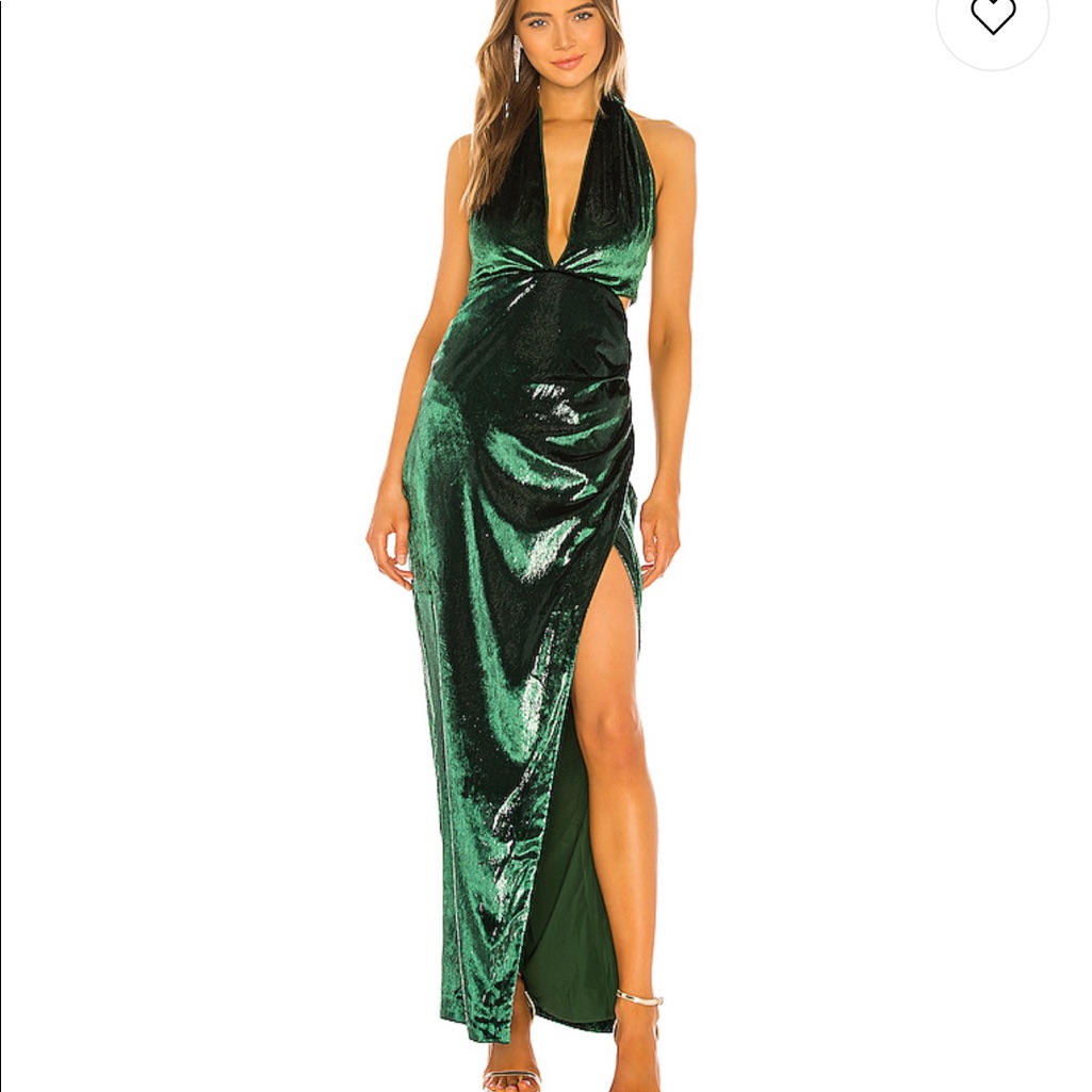 Green Halter Maxi Dress